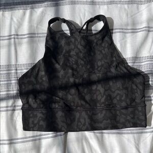 Lululemon Athletica Black Camo Sports Bra
